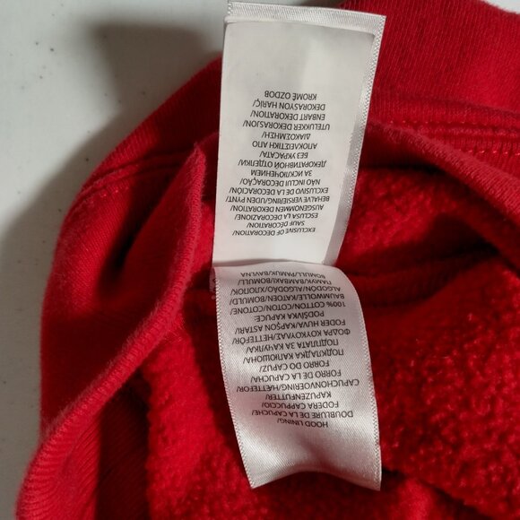 Polo Bear Ralph Lauren Hoooded Sweatshirt Youth 7 Red Ski Bear Skiing Hoodie - Picture 9 of 11